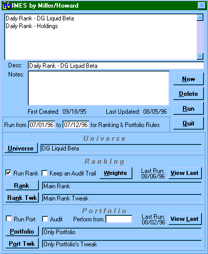 Investment Management Expert System screen image